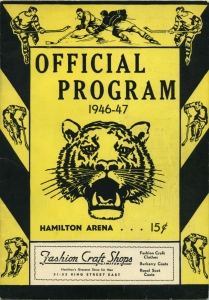 Hamilton Pats 1946-47 game program