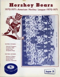 Hershey Bears 1970-71 game program