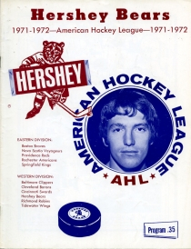Hershey Bears 1971-72 game program