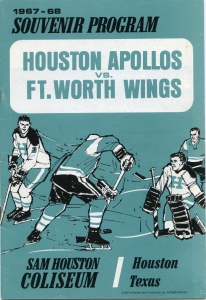 Houston Apollos 1967-68 game program