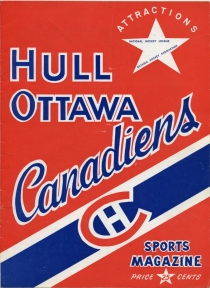 Hull-Ottawa Canadiens 1957-58 game program