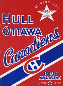 Hull-Ottawa Canadiens 1961-62 game program