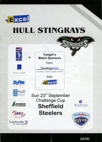 Hull Stingrays 2007-08 game program