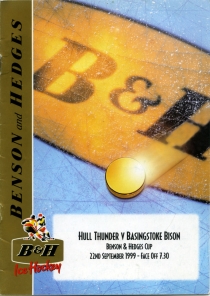 Hull Thunder 1999-00 game program