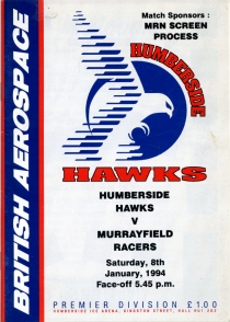 Humberside Hawks 1993-94 game program