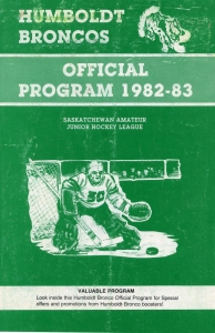 Humboldt Broncos 1982-83 game program