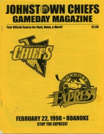Johnstown Chiefs 1997-98 game program