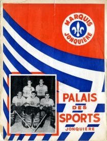 Jonquiere Marquis 1953-54 game program