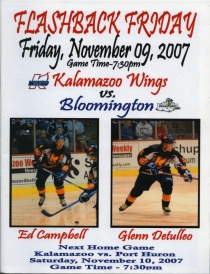 Kalamazoo Wings 2007-08 game program
