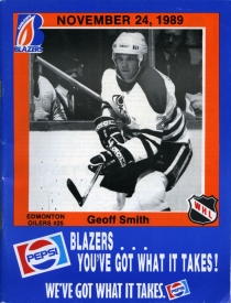 Kamloops Blazers 1989-90 game program