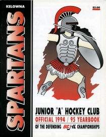 Kelowna Spartans 1994-95 game program