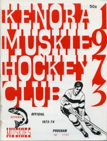 Kenora Muskies 1973-74 game program