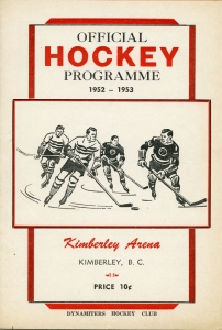 Kimberley Dynamiters 1952-53 game program