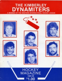 Kimberley Dynamiters 1985-86 game program