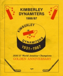 Kimberley Dynamiters 1986-87 game program