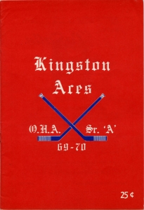 Kingston Aces 1969-70 game program