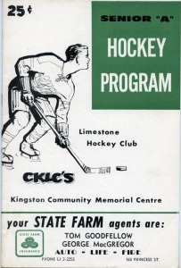 Kingston CKLC's 1957-58 game program