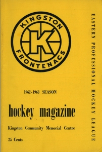 Kingston Frontenacs 1962-63 game program