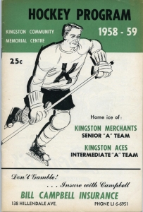 Kingston Merchants 1958-59 game program