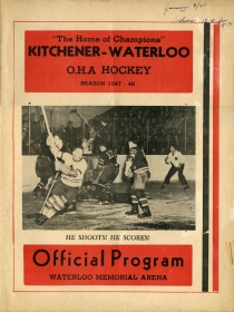 Kitchener-Waterloo Dutchmen 1947-48 game program