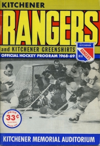 Kitchener Greenshirts 1968-69 game program