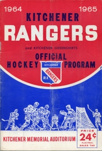Kitchener Rangers 1964-65 game program