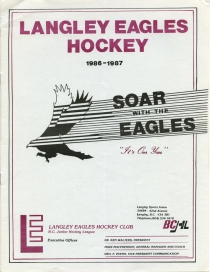Langley Eagles 1986-87 game program