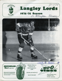 Langley Lords 1974-75 game program
