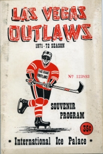 Las Vegas Outlaws 1971-72 game program