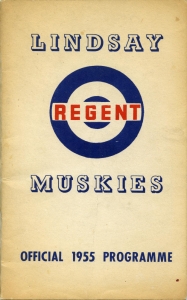 Lindsay Regent Muskies 1955-56 game program