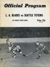 Los Angeles Blades 1961-62 game program
