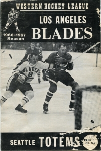 Los Angeles Blades 1966-67 game program