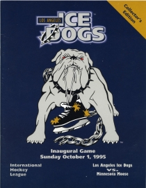 Los Angeles Ice Dogs 1995-96 game program