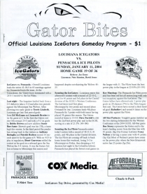 Louisiana IceGators 2003-04 game program