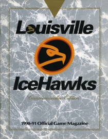 Louisville Icehawks 1990-91 game program