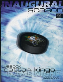 Lubbock Cotton Kings 1999-00 game program