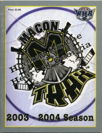 Macon Trax 2003-04 game program