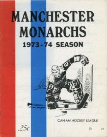 Manchester Monarchs 1973-74 game program