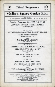 Manhattan Arrows 1935-36 game program