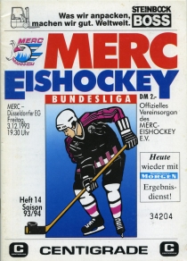 Mannheim ERC 1993-94 game program