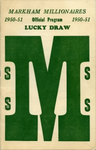 Markham Millionaires 1950-51 game program