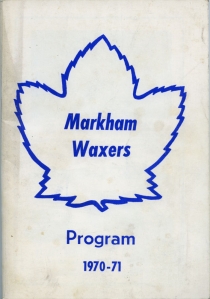 Markham Waxers 1970-71 game program