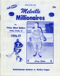 Melville Millionaires 1976-77 game program