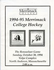 Merrimack College 1994-95 game program