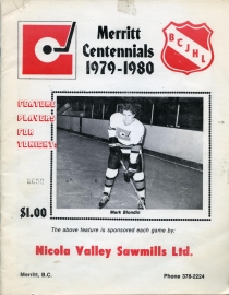 Merritt Centennials 1979-80 game program