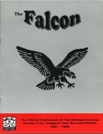 Michigan Falcons 1991-92 game program
