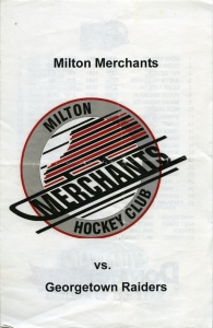 Milton Merchants 2001-02 game program