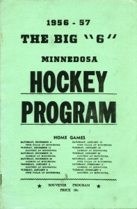 Minnedosa Jets 1956-57 game program