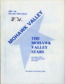 Mohawk Valley Stars 1983-84 game program