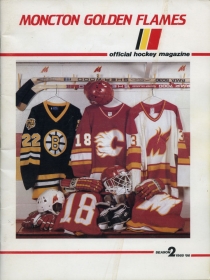 Moncton Golden Flames 1985-86 game program